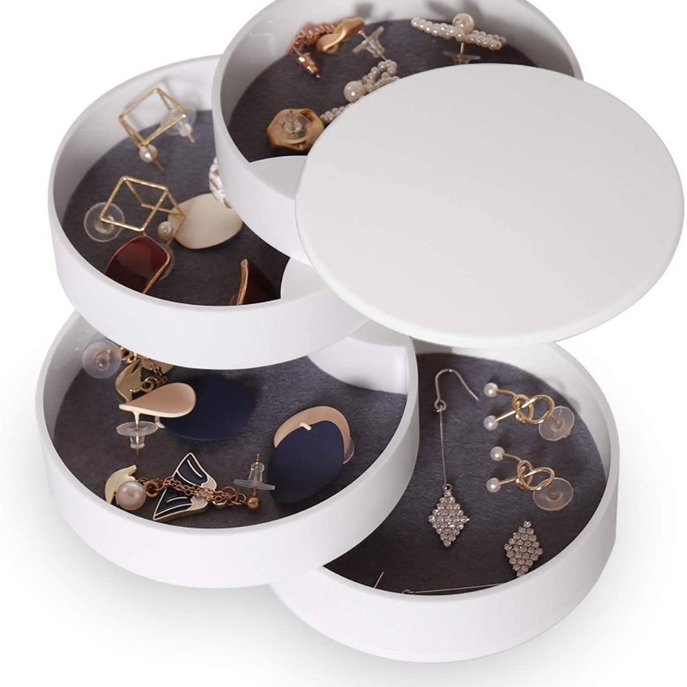 NIB Luxury 4-Layer Rotating Jewelry Organizer